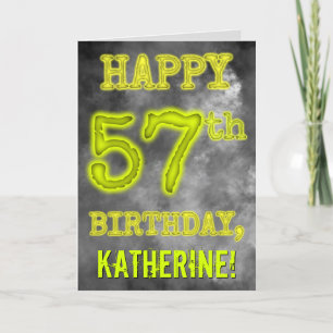 Spooky Glowing Aura Se "LYCKLIG 57:e BIRTHDAY" Kort