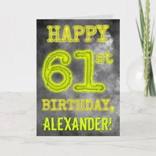 Spooky Glowing Aura Se "LYCKLIG 61:a BIRTHDAY" Kort