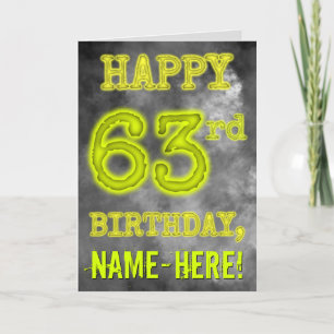 Spooky Glowing Aura Se "LYCKLIG 63:e BIRTHDAY" Kort