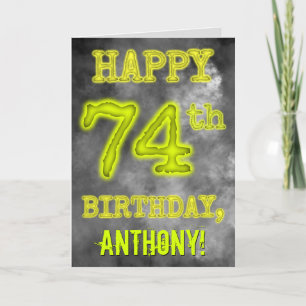 Spooky Glowing Aura Se "LYCKLIG 74:e BIRTHDAY" Kort