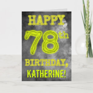 Spooky Glowing Aura Se "LYCKLIG 78:e BIRTHDAY" Kort