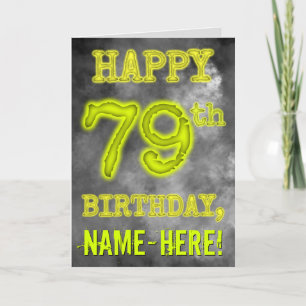 Spooky Glowing Aura Se "LYCKLIG 79:e BIRTHDAY" Kort
