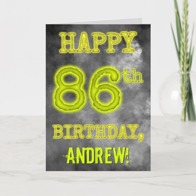 Spooky Glowing Aura Se "LYCKLIG 86:e BIRTHDAY" Kort (Framsida)