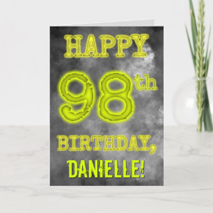 Spooky Glowing Aura Se "LYCKLIG 98:e BIRTHDAY" Kort