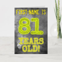 Spooky Glowing Aura ser "81 ÅRS GLD!" + Namn