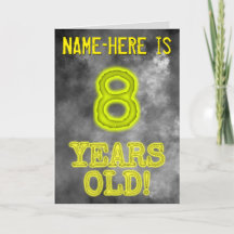 Spooky Glowing Aura ser "8 ÅR GAMLA" + Namn!