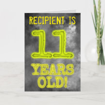 Spooky Glowing Aura Titta "11 ÅRS GAMLA!" + Namn