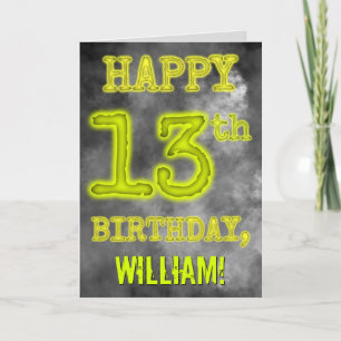 Spooky Glowing Aura Titta "LYCKLIG 13:e BIRTHDAY" Kort