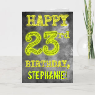 Spooky Glowing Aura Titta "LYCKLIG 23:e BIRTHDAY" Kort