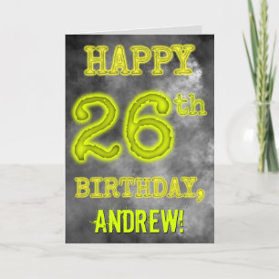 Spooky Glowing Aura Titta "LYCKLIG 26:e BIRTHDAY" Kort