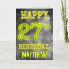 Spooky Glowing Aura Titta "LYCKLIG 27:e BIRTHDAY" Kort