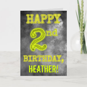 Spooky Glowing Aura Titta "LYCKLIG 2:a BIRTHDAY" Kort