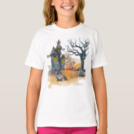 Spooky Gnome Halloween House T Shirt
