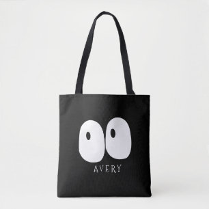 Spooky Googly Öga Modern Monogram Anpassningsbar H Tygkasse