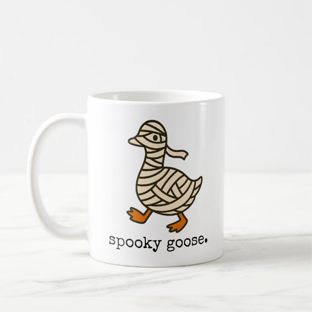 Spooky Goose Mugg, Fånig Mummy Kaffemugg (Vänster)