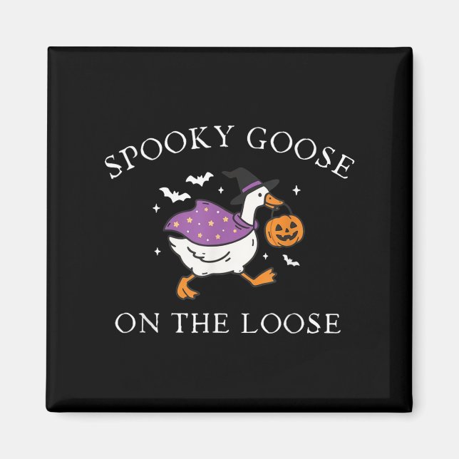 Spooky Goose på den slussiga, vackra vinklingshuse Magnet (Framsidan)