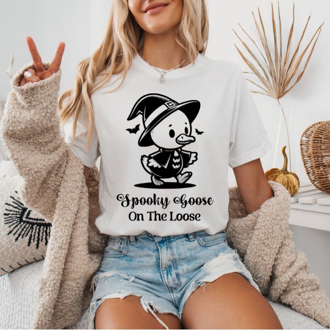 Spooky goose på det sluma klåda Halloween-djuret T Shirt (Skapare uppladdad)