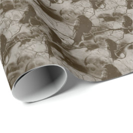 Spooky Gothic Raven in Full Moon Vuxen Halloween Presentpapper