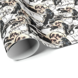 Spooky Gothic Raven in Full Moon Vuxen Halloween Presentpapper