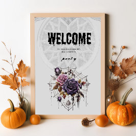 Spooky gothic ro & skalle Halloween fest Poster