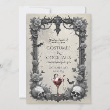 Spooky Gothic Skull Ro Costume Cocktail Party