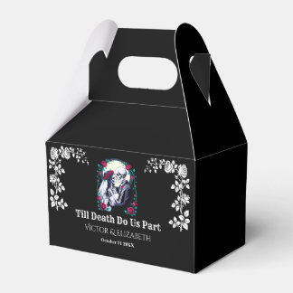 Spooky Gothic till Death Skeleton Ro Bröllop Presentaskar