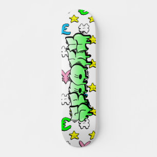 Spooky Graffiti Anpassningsbar Personlig Skateboar Mini Skateboard Bräda 18,5 Cm