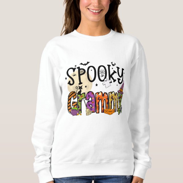 Spooky Grammy Halloween sweatshirt T Shirt (Framsida)