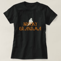 Spooky Grandma Halloween Black Tee