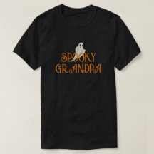 Spooky Grandpa Halloween Black Tee