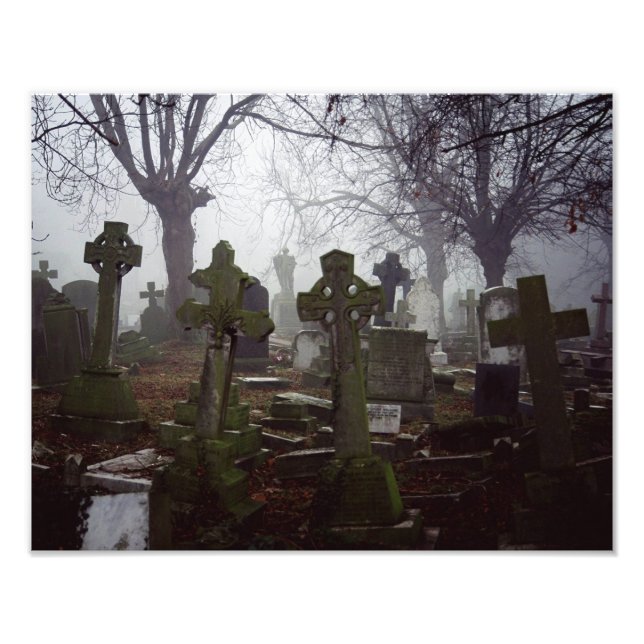 spooky graveyard fototryck (Framsidan)