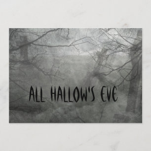 Spooky Graveyard Halloween-inbjudningar Inbjudningar