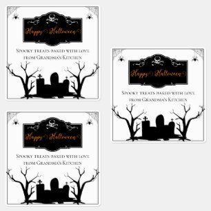Spooky Graveyard Halloween Klistermärke