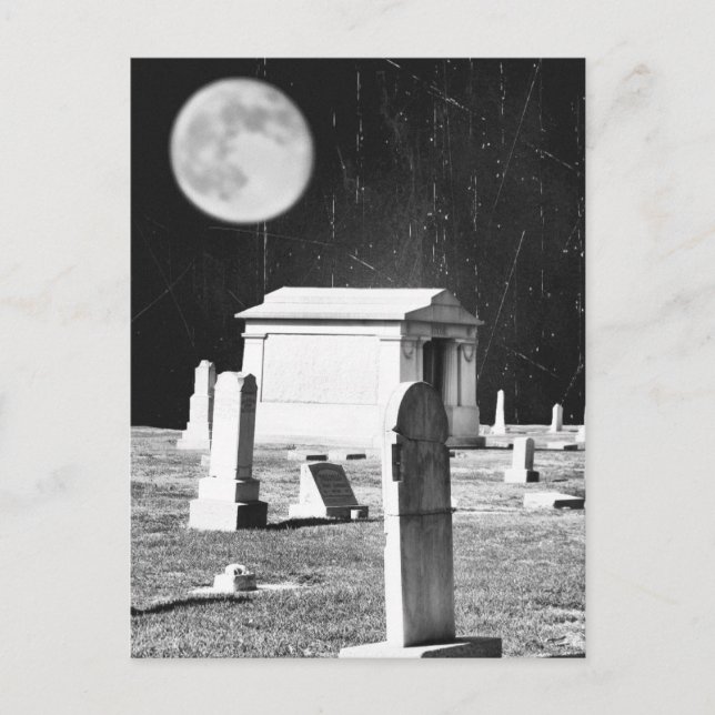 Spooky Graveyard Postcard Vykort (Framsida)