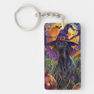Spooky Great dane Hund Halloween Witch Pumpkin