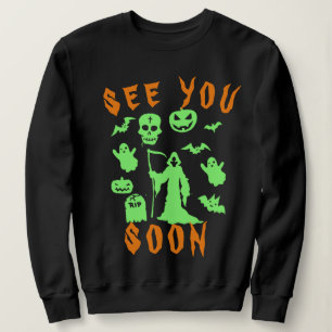 Spooky Grim Reaper Hoodie Halloween Sweatshirt T Shirt