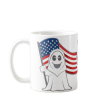 Spooky Grim Reaper USA flagga Halloween