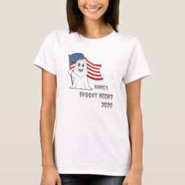 Spooky Grim Reaper USA flagga Halloween Spooky Nig T Shirt