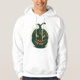 Spooky Grönt Pumpkin Halloween Hoodie