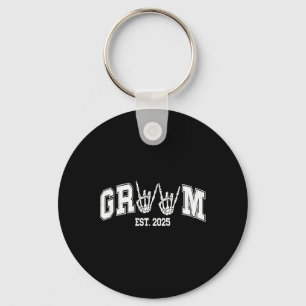Spooky Groom Bride 2025 Gothic Halloween Par M Nyckelring