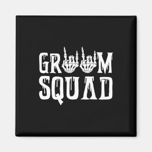 Spooky Groom Squad Gothic Bröllop Halloween Bachel Magnet