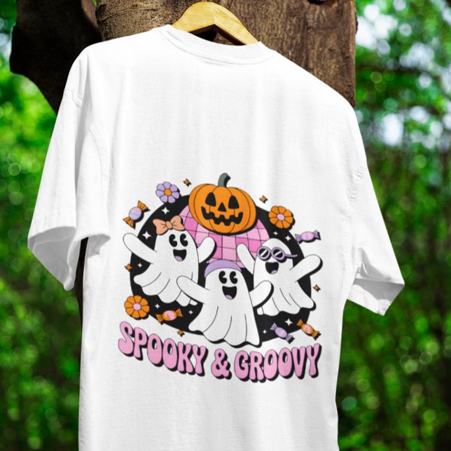 Spooky Groovy Disco Retro Spöken T Shirt (Skapare uppladdad)