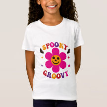 Spooky Groovy Rosa Flower Halloween