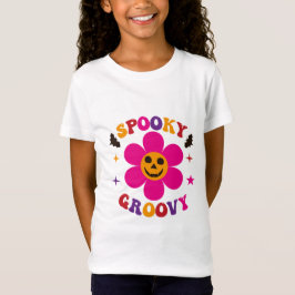 Spooky Groovy Rosa Flower Halloween T Shirt
