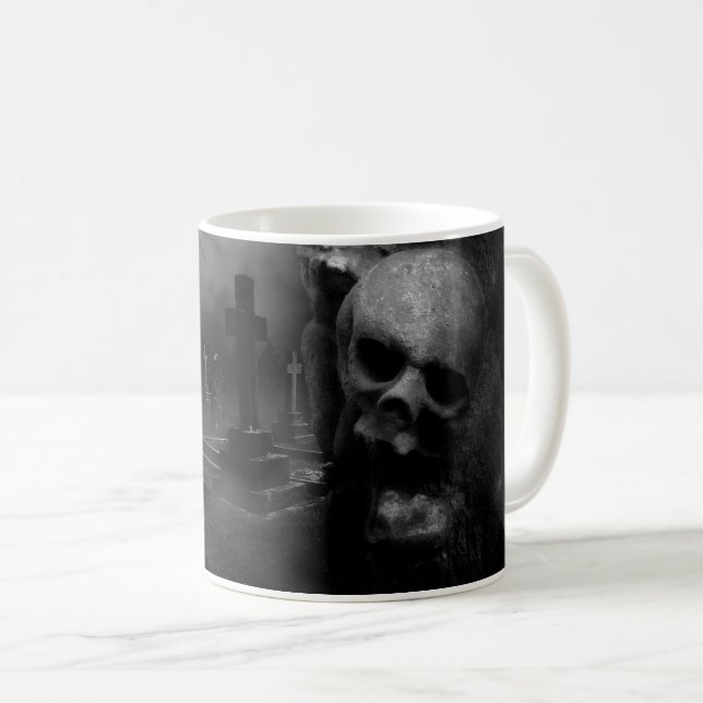 Spooky Grusome Graveyard, Halloween Kaffemugg (Framsida höger)