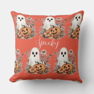 Spooky gullig Halloween-spöke Kudde