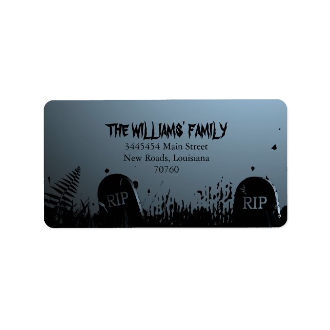 Spooky Halloween Adressetikett (Framsidan)