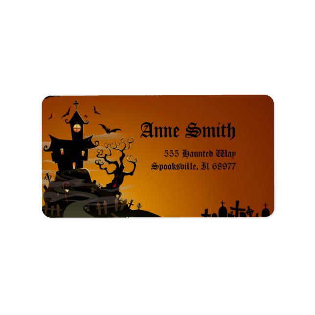 Spooky Halloween-Adressetiketter Adressetikett (Framsidan)