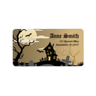 Spooky Halloween-Adressetiketter Adressetikett