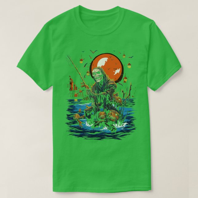 Spooky Halloween Angler 2, Resa T Shirt (Design framsida)